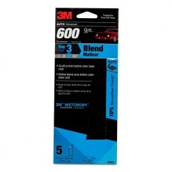 3M Wetordry 3-2/3 in. x 9 in. 600 Grit Sandpaper (5-Pack) (Case of 20)
