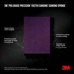 3M Pro Grade Precision 2-1/2 in. x 4-1/2 in. x 1 in. 80-Grit Medium Block Sanding Sponge (Case of 12) -Sandpaper, Patching & Repair Sales 3m drywall sanding tools 24000pgp m b a0 1000 1