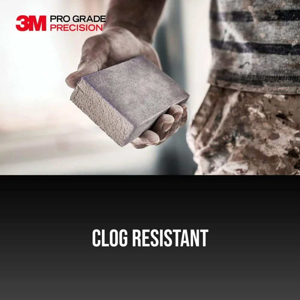 3M Pro Grade Precision 2-1/2 in. x 4-1/2 in. x 1 in. 120-Grit Fine Block Sanding Sponge (2-Pack)(Case of 6) 6 3M Pro Grade Precision 2-1/2 in. x 4-1/2 in. x 1 in. 120-Grit Fine Block Sanding Sponge (2-Pack)(Case of 6) - Image 4