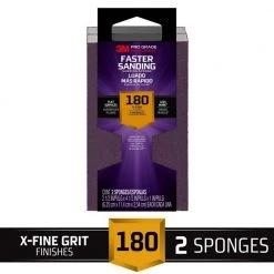 3M Pro Grade Precision 2-1/2 in. x 4-1/2 in. x 1 in. 180-Grit X-Fine Block Sanding Sponge
