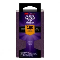 3M Pro Grade Precision 2-1/2 in. x 4-1/2 in. x 1 in. 180-Grit X-Fine Block Sanding Sponge