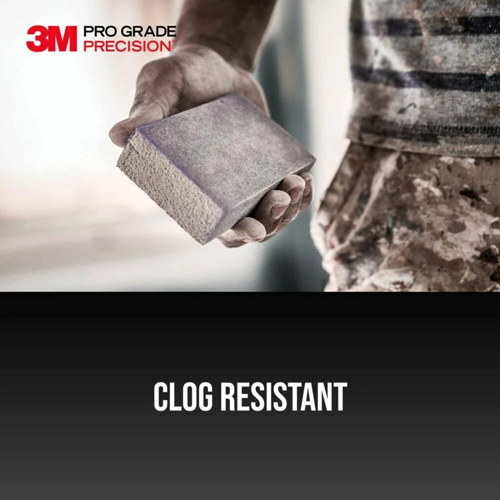 3M Pro Grade Precision 2.5 in. x 4.5 in. x 1 in. 220 Grit Faster Sanding Block Sponge 11 3M Pro Grade Precision 2.5 in. x 4.5 in. x 1 in. 220 Grit Faster Sanding Block Sponge - Image 9
