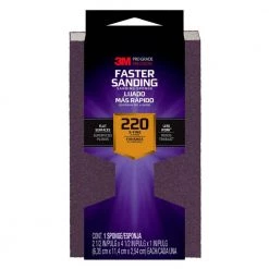 3M Pro Grade Precision 2.5 in. x 4.5 in. x 1 in. 220 Grit Faster Sanding Block Sponge