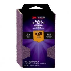 3M Pro Grade Precision 2.875 in. x 4.5 in. x 1 in. 220 Grit Edge Detailing Dual Angle Sanding Sponge (Case of 12)