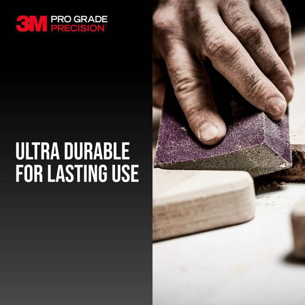 3M Pro Grade Precision 2.875 in. x 4.5 in. x 1 in. 220 Grit Edge Detailing Dual Angle Sanding Sponge 10 3M Pro Grade Precision 2.875 in. x 4.5 in. x 1 in. 220 Grit Edge Detailing Dual Angle Sanding Sponge - Image 8