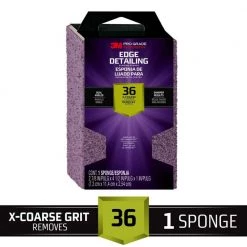 3M Pro Grade Precision 2-7/8 in. x 4-1/2 in. x 1 in. 36-Grit X-Coarse Dual Angle Edge Detailing Sanding Sponge