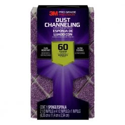 3M Pro Grade Precision 4-1/2 in. x 2-1/2 in. x 1 in. 60-Grit Coarse Dust Channeling Sanding Sponge -Sandpaper, Patching & Repair Sales 3m drywall sanding tools 2500pgp 60c uf e1 1000