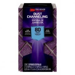 3M Pro Grade Precision 4-1/2 in. x 2-1/2 in. x 1 in. 80-Grit Medium Dust Channeling Sanding Sponge (2-Pack) -Sandpaper, Patching & Repair Sales 3m drywall sanding tools 2501pgp80m uf2 e1 1000