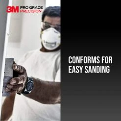 3M Pro Grade Precision 4-1/2 in. x 2-1/2 in. x 1 in. 120-Grit Fine Dust Channeling Sanding Sponge -Sandpaper, Patching & Repair Sales 3m drywall sanding tools 2502pgp 120 uf 1f 1000