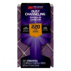 3M Pro Grade Precision 4-1/2 in. x 2-1/2 in. x 1 in. 220-Grit X-Fine Dust Channeling Sanding Sponge