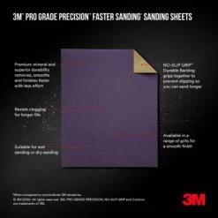 3M Pro Grade Precision 9 in. x 11 in. 220 Grit Fine Faster Sanding Sheets (4-Sheets/Pack) -Sandpaper, Patching & Repair Sales 3m drywall sanding tools 26220pgp 4 40 1000