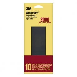 3M 3-2/3 in. x 9 in. 2000 Grit Sandpaper (10 Sheets-Pack) -Sandpaper, Patching & Repair Sales 3m drywall sanding tools 5925 18 cc 1d 1000
