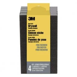 3M 4.875 in. x 2.875 in. x 1 in. (12.38 cm x 7.3 cm x 2.54 cm) Fine/Medium Dual Grit Drywall Sanding Sponge (4-Pack)