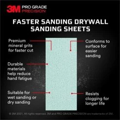 3M 4-3/16 in. x 11-1/4 in. 120 Grit Drywall Sanding Sheets (5-Pack) -Sandpaper, Patching & Repair Sales 3m drywall sanding tools 9095pgp cc p a0 1000
