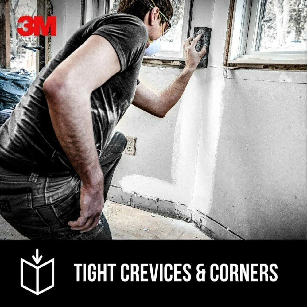 3M 2-7/8 in. x 8 in. x 1 in. (7.30 cm x 20.32 cm x 2.54 cm) Grit Extra-Large Fine Angled Drywall Sanding Sponge (2-Pack) 4 3M 2-7/8 in. x 8 in. x 1 in. (7.30 cm x 20.32 cm x 2.54 cm) Grit Extra-Large Fine Angled Drywall Sanding Sponge (2-Pack) - Image 2