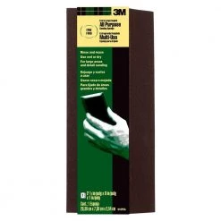 3M 2-7/8 in. x 8 in. x 1 in. Fine and Medium Grit Extra Large Single Angle Sanding Sponge (12-Case)