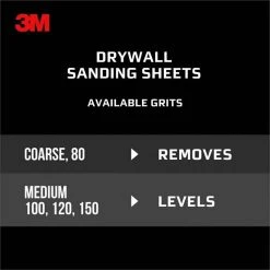 3M 4-3/16 in x 11 1/4 in 80 Grit Drywall Sanding Sheets (25-Pack) -Sandpaper, Patching & Repair Sales 3m drywall sanding tools 99433na c3 1000