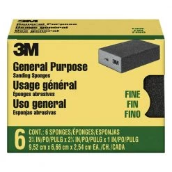 3M 3.75 in. x 2.625 in. x 1 in. 120 Grit Fine Sanding Sponges (6-Pack)