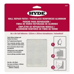 Hyde 8 in. x 8 in. Aluminum Self Adhesive Wall Patch