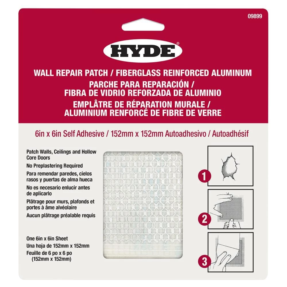 Hyde 6 in. x 6 in. Aluminum Self Adhesive Wall Patch 4 Hyde 6 in. x 6 in. Aluminum Self Adhesive Wall Patch - Image 2