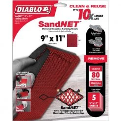 DIABLO 9 in. x 11 in. SandNET Faster Reusable Hand Sanding Sheets 80 Grit (250-Sheets)