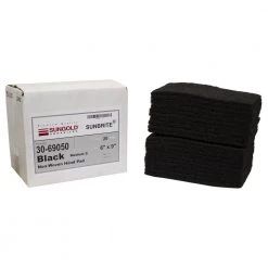 SUN BRITE 6 in. x 9 in. x 1/4 in. 150-180 Medium Black Finishing Hand Pads (20-Pack)