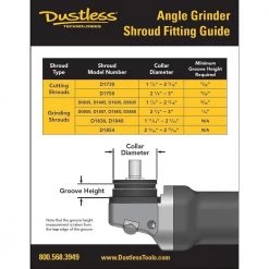 Dustless Technologies 7 in. Universal Dust Shroud Pro for Angle Grinders -Sandpaper, Patching & Repair Sales dustless technologies grinder parts attachments d1807 4f 1000