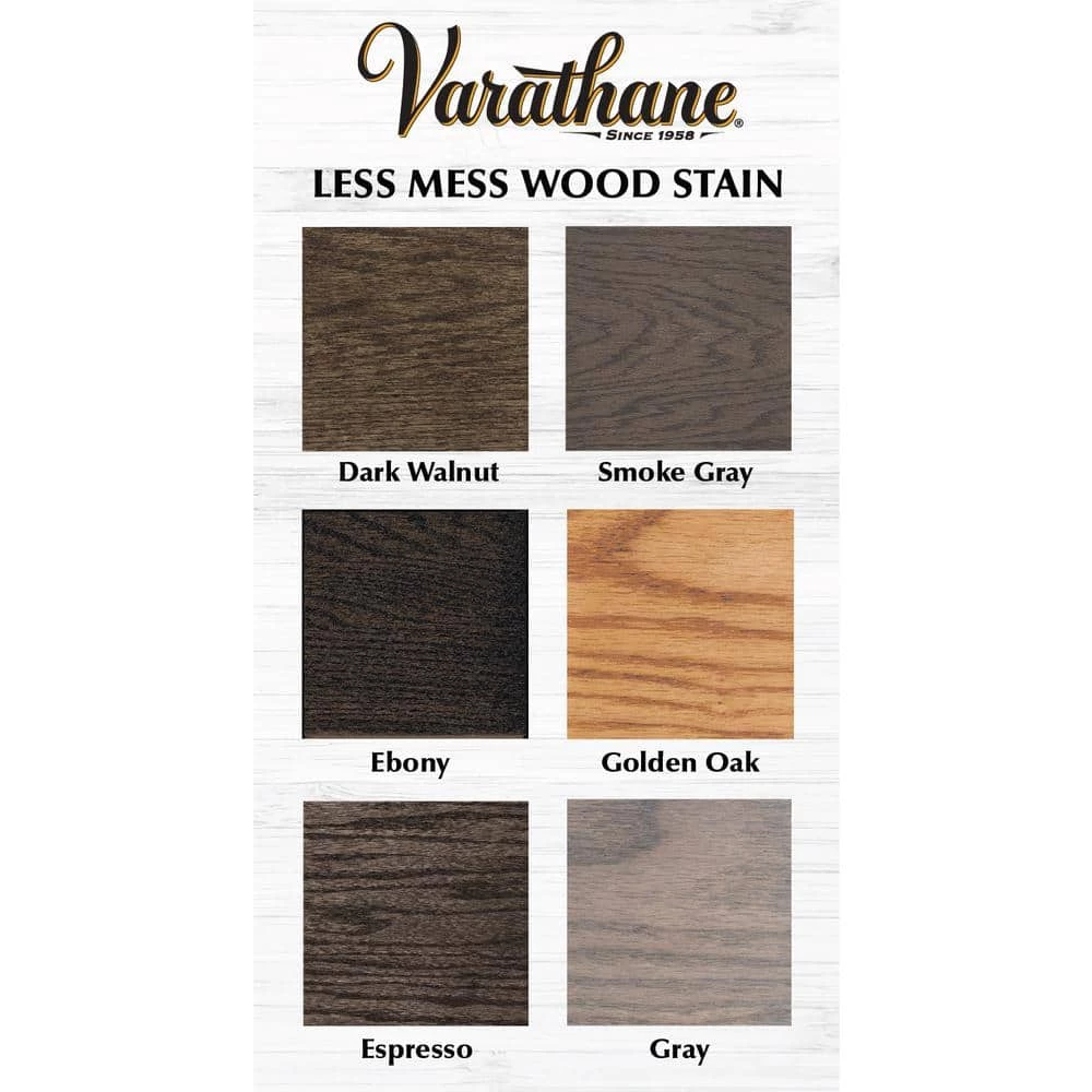 Varathane 4 oz. Less Mess Ebony Wood Stain and Applicator (4-Pack) 4 Varathane 4 oz. Less Mess Ebony Wood Stain and Applicator (4-Pack) - Image 2
