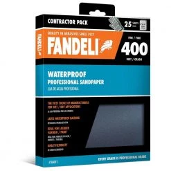 Fandeli 9 in. x 11 in. 400 Grit Fine Silicon Carbide Waterproof Sandpaper (25-Pack)