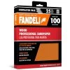Fandeli 9 in. x 11 in. 100 Grit Medium Aluminum Oxide Sandpaper (25-Pack) -Sandpaper, Patching & Repair Sales fandeli drywall sanding tools 36010 64 1000
