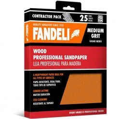 Fandeli 9 in. x 11 in. Medium Aluminum Oxide Sandpaper (25-Pack)