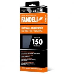 Fandeli 4-1/4 in. x 11 in. 150 Grit Medium Silicon Carbide Sandpaper (25-Pack)