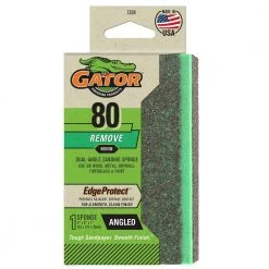 Gator Super Sponge 3 in. x 5 in. x 1 in. Medium 80-Grit Angled Sanding Sponge