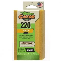 Gator Super Sponge 3 in. x 5 in. x 1 in. Medium 220-Grit Angled Sanding Sponge