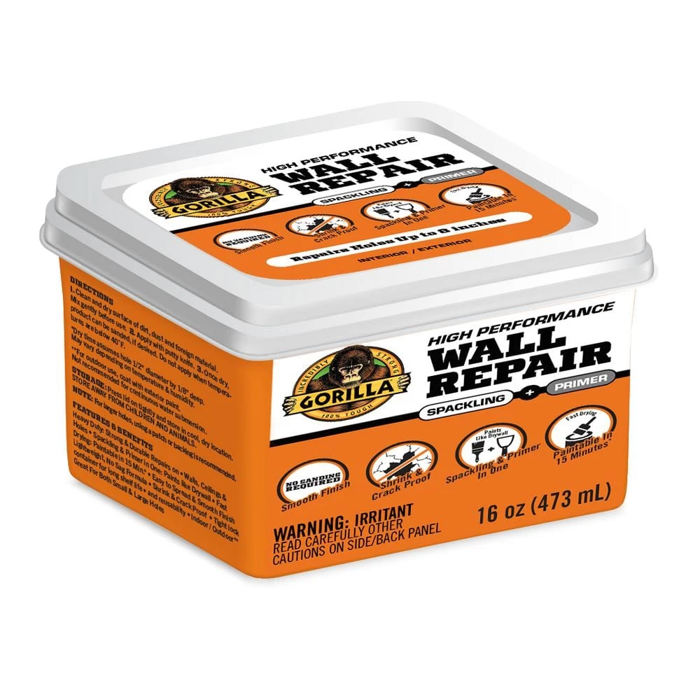 Gorilla 16 oz. Wall Repair Spackling Paste (6-Pack) 3 Gorilla 16 oz. Wall Repair Spackling Paste (6-Pack)