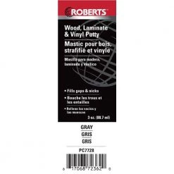 Roberts 3 oz. Gray Wood, Laminate and Vinyl Putty 8 Roberts 3 oz. Gray Wood, Laminate and Vinyl Putty -Sandpaper, Patching & Repair Sales gray roberts wood floor fillers pc7728 4f 1000