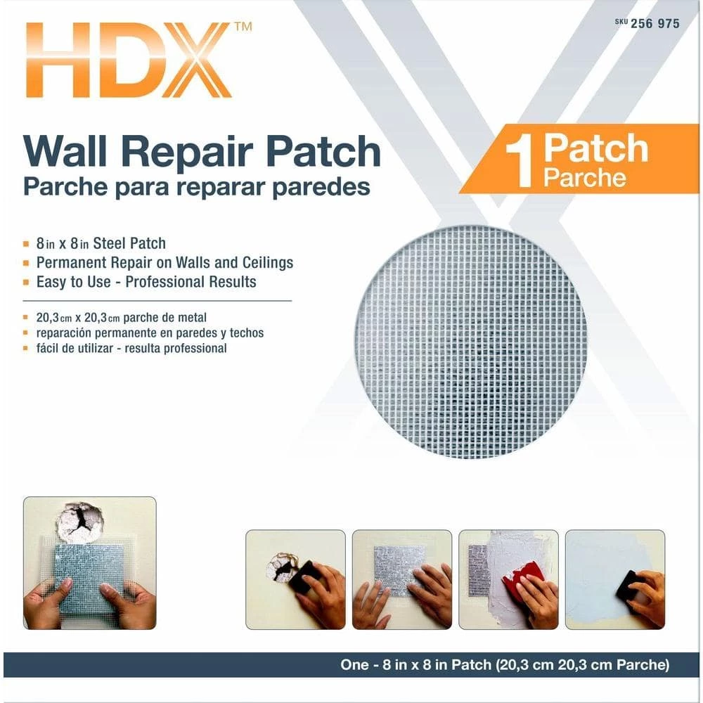 HDX 8 in. x 8 in. Drywall Wall Repair Patch 5 HDX 8 in. x 8 in. Drywall Wall Repair Patch - Image 3