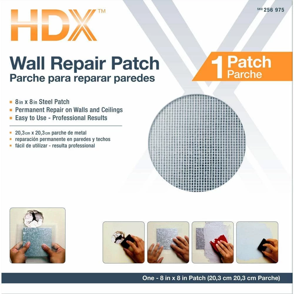 HDX 8 in. x 8 in. Drywall Wall Repair Patch 3 HDX 8 in. x 8 in. Drywall Wall Repair Patch