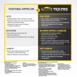 Homax TexPro Texture System Sprayer with Durable Carry Case -Sandpaper, Patching & Repair Sales homax patching repair tp01 4f 1000