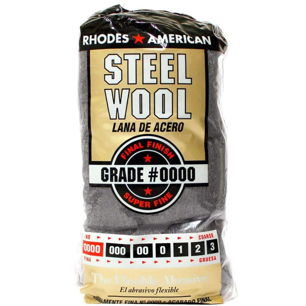 Homax #4/0 12 Pad Steel Wool, Super Fine Grade 3 Homax #4/0 12 Pad Steel Wool, Super Fine Grade