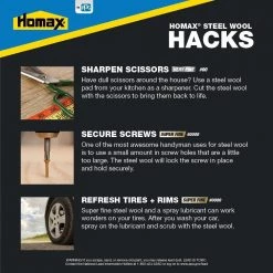 Homax Extra Fine Grade Steel Wool #000 (12-Pad) -Sandpaper, Patching & Repair Sales homax steel wool 10121000 44 1000