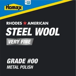 Homax Fine Grade #00 Steel Wool (12-Pad) -Sandpaper, Patching & Repair Sales homax steel wool 10121100 6 4f 1000
