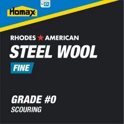 Homax Fine Grade #0 Steel Wool (12-Pad) -Sandpaper, Patching & Repair Sales homax steel wool 10121110 6 4f 1000