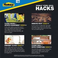 Homax Assorted 12 pad Steel Wool, Coarse, Medium, Fine -Sandpaper, Patching & Repair Sales homax steel wool 10121114 fa 1000