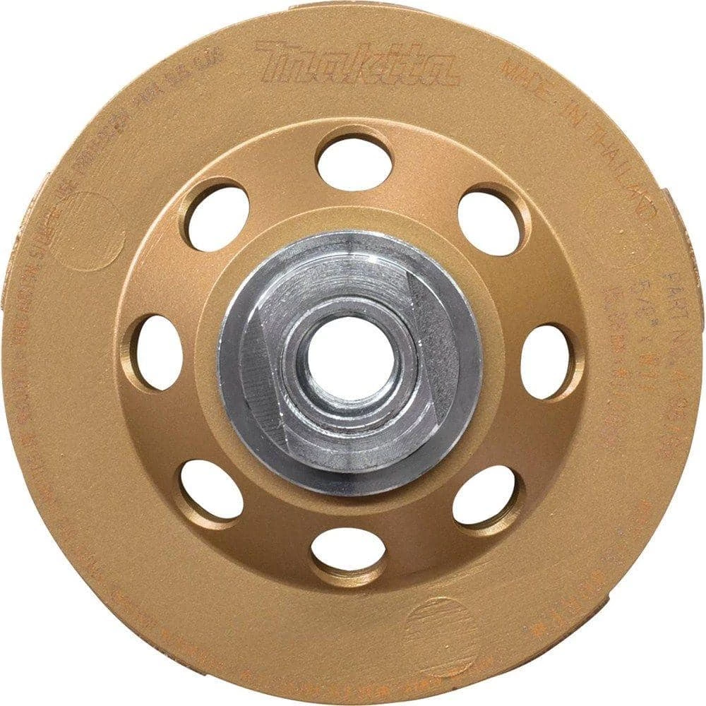 Makita 4-1/2 in. Turbo 8 Segment Diamond Cup Wheel, Low-Vibration, Compatible with Angle Grinders with electronic controller 5 Makita 4-1/2 in. Turbo 8 Segment Diamond Cup Wheel, Low-Vibration, Compatible with Angle Grinders with electronic controller - Image 3