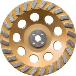 Makita 7 in. Turbo 24 Segment Diamond Cup Wheel, Low-Vibration, Compatible with Angle Grinders with electronic controller