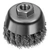 Milwaukee 3 in. Carbon Steel Knot Wire Cup Brush -Sandpaper, Patching & Repair Sales milwaukee power sander accessories 48 52 5040 64 1000
