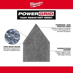 Milwaukee 3-3/4 in. 80-Grit, 120-Grit and 180-Grit Mesh Sanding Sheets for M12 FUEL Orbital Detail Sander (36-Piece) -Sandpaper, Patching & Repair Sales milwaukee power sander accessories 48 80 5406 1d 1000
