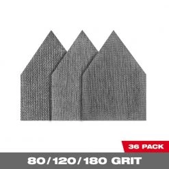 Milwaukee 3-3/4 in. 80-Grit, 120-Grit and 180-Grit Mesh Sanding Sheets for M12 FUEL Orbital Detail Sander (36-Piece)