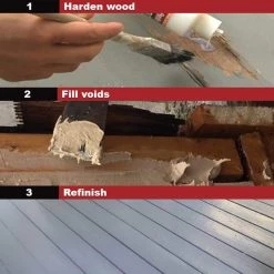 PC Products PC-Woody Wood Repair Epoxy Paste, Two-Part 6 oz. and 8 oz. PC-Petrifier Wood Hardener -Sandpaper, Patching & Repair Sales off white pc products wood restoration 23440 4f 1000